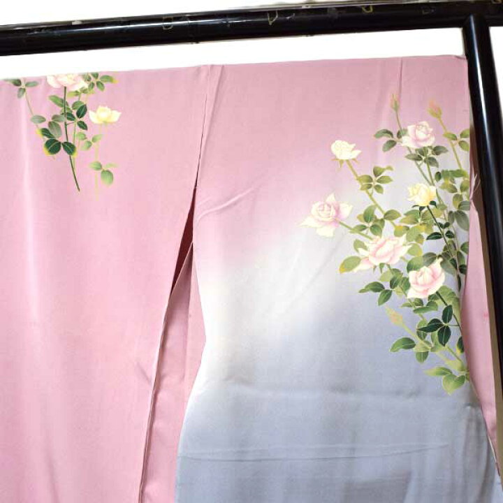 楽天市場】訪問着 生紬 仮絵羽 未仕立て品 正絹 ちりめん生地 京友禅  