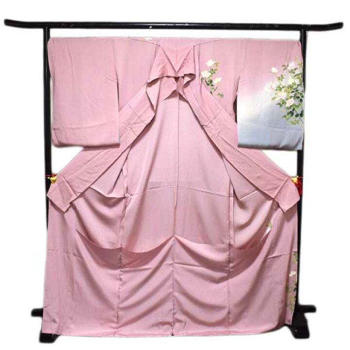 Ki-58 訪問着 フリーサイズ 仮絵羽 未仕立て品 正絹 ちりめん生地 京  