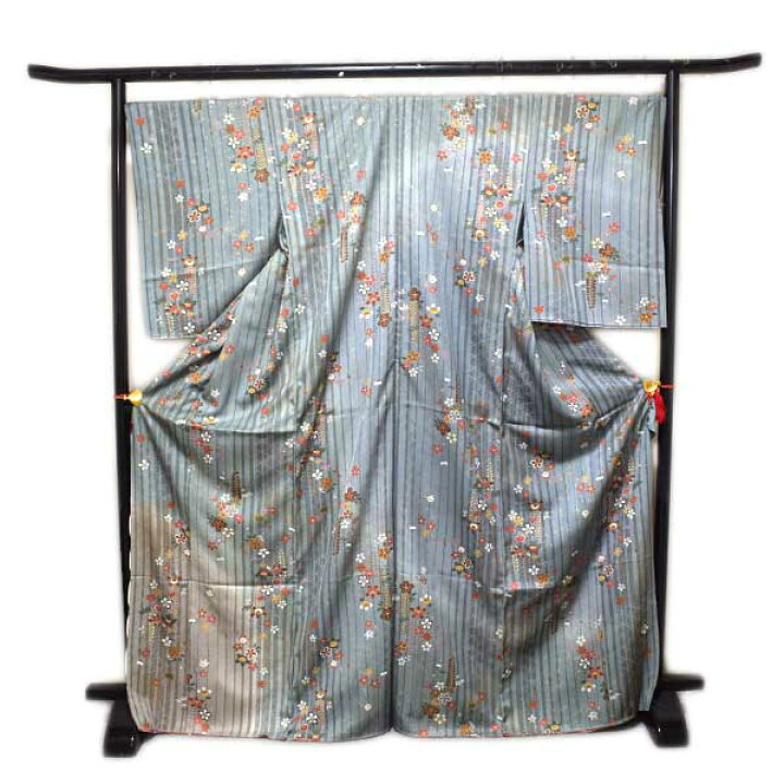 Ki-54 訪問着 仮絵羽 未仕立て品 正絹 ちりめん生地 京友禅 