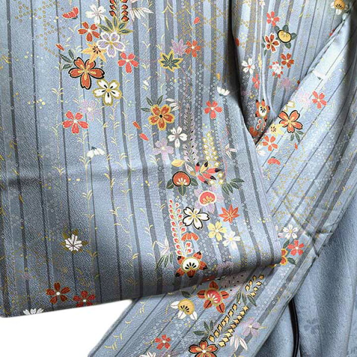 Ki-54 訪問着 仮絵羽 未仕立て品 正絹 ちりめん生地 京友禅 