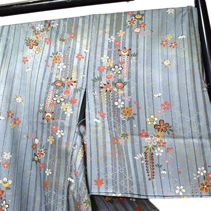 Ki-54 訪問着 仮絵羽 未仕立て品 正絹 ちりめん生地 京友禅 