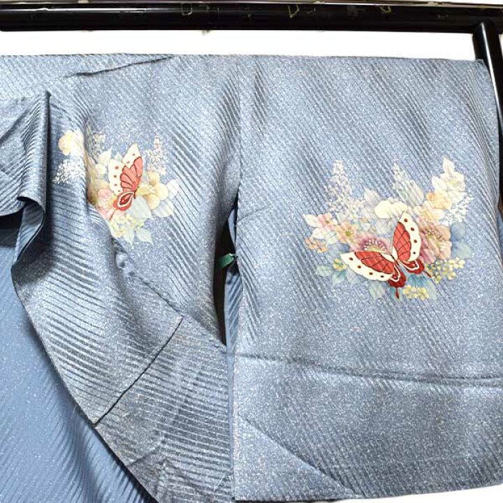楽天市場】訪問着 仮絵羽 未仕立て品 正絹 ちりめん生地 京友禅 : 和装 