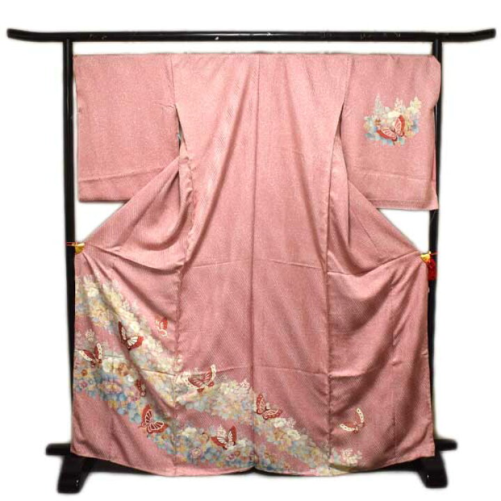 楽天市場】訪問着 仮絵羽 未仕立て品 正絹 ちりめん生地 京友禅 : 和装  