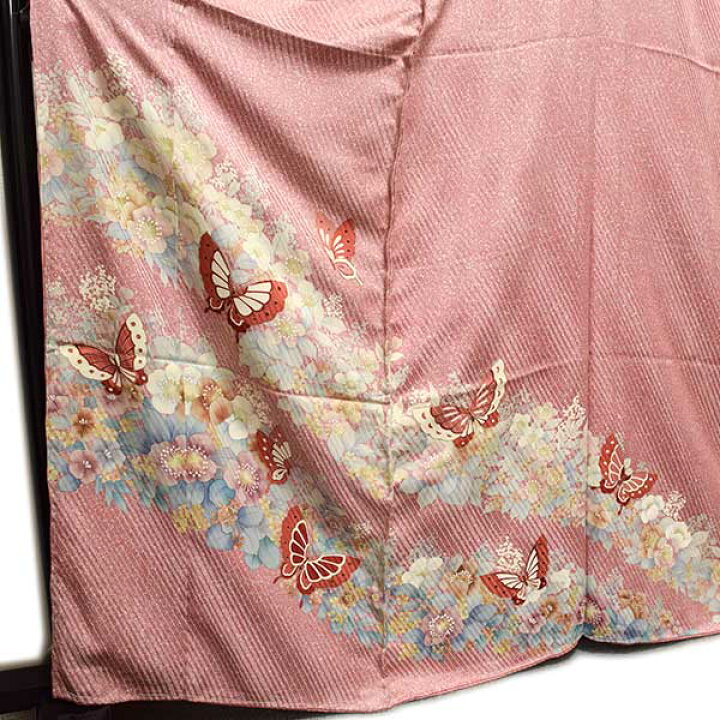 楽天市場】訪問着 仮絵羽 未仕立て品 正絹 ちりめん生地 京友禅 : 和装  