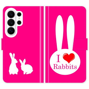 Galaxy S26 Ultra SC-53G SCG37 SM-S948Z SC53G �蒠�^ �P�[�X �J�o�[ ������ I love rabbits ���킢�� �M�����N�V�[ �X�}�[�g�t�H���P�[�X �g��