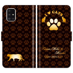 Galaxy A51 5G SC-54A SCG07 SC54A 蒠^ L  L I LOVE CATS  O P[X Jo[ 킢 MNV[ I[_[Ch IWi X}[gtHP[X g