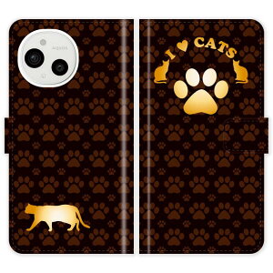 AQUOS sense10 SH-53F SH-M33 A505SH SH53F SHM33 �蒠�^ �P�[�X �J�o�[ �L ���� �L�� I LOVE CATS ���킢�� �A�N�I�X �X�}�[�g�t�H���P�[�X �g��
