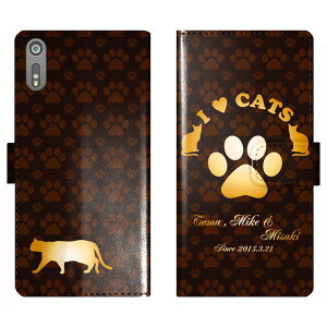 Xperia XZ SO-01J SOV34 601SO SO01J �蒠�^ �L ���� �L�� I LOVE CATS ������ ���O���� �P�[�X �J�o�[ ���킢�� �G�N�X�y���A �I�[�_�[���C�h �I���W�i�� �X�}�[�g�t�H���P�[�X �g��
