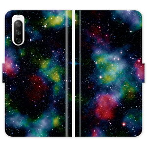 Xperia 10 IV SO-52C SOG07 A202SO SO52C 手帳型 ケース カバー 宇宙 宇宙柄 エクスペリア スマートフォンケース 携帯