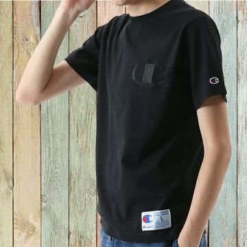 左胸ビッグC同色刺繍チャンピオンTシャツc3-m358-02