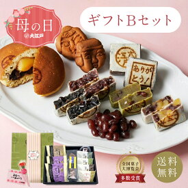 【最大1000円オフCP】母の日ギフト B (ありがとうきんつば小豆 胡麻 抹茶 栗 どら焼き 人形焼き 甘納豆) 個包装 送料無料 常温 お菓子 和菓子 詰め合わせ セット スイーツ 贈り物 メッセージカード カーネーション 日持ち 高級小豆