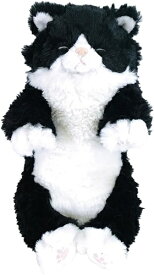 【送料無料】　ひざねこ すやすや S ぬいぐるみ　ハチワレ　全高約34cm　P-1393