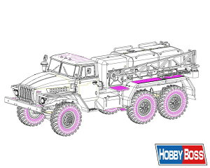 �y���������z�@Hobby Boss 1/72 �t�@�C�e�B���O���B�[�N���V���[�Y ���V�A URAL-4320 APA-5D �q��d���� �v�����f�� 82962