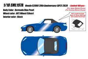 �y���������z�@EIDOLON 1/18 �z���_ S2000 20th Anniversary (AP2) 2020 �o�~���[�_�u���[�p�[�� �����i�~�j�J�[ EML197A