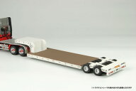 【送料無料】　プラッツ 1/50 16輪 中低床重量物運搬用トレーラ ホワイト 完成品 KK1013W