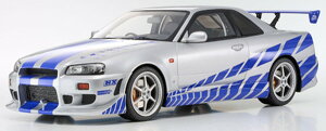 �y4�������\��z�@�y���������z�@�����I���W�i�� 1/12 ���Y �X�J�C���C�� R34 GT-R 2001 Fast & Furious (�V���o�[/�u���[�X�g���C�v) �����i�~�j�J�[ KSR12007A