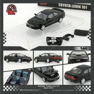 6月以降発売予定 【送料無料】　BM CREATIONS 1/64 トヨタ レビン101 ブラック RHD (ターボ用ボンネット/…