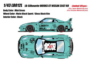 �y9�������\��z�@�y���������z�@EIDOLON 1/43 LB-�V���G�b�g���[�N�X GT 35GT-RR �~���g�O���[�� �����i�~�j�J�[ LB012L