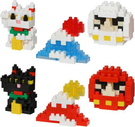 【6個入BOX：送料無料】 ナノブロック　nanoblock　NBMC_50S　ミニナノ 招福みくじ　(フルコンプ 全種揃います)
