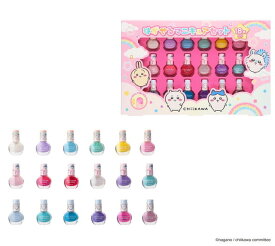 【送料無料】　ちいかわ　はがせるマニキュアセット　18本入り　(メイクセット キッズ ネイル 女の子 キッズコスメ ギフト 水性ネイル)