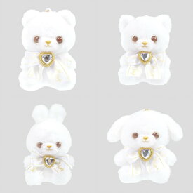 【4点セット：送料無料】真っ白と真っ黒なお友達 White　高さ約9cm