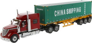 �y���������z�@DIECAST MASTERS 1/50 �C���^�[�i�V���i�� LoneStar Day Cab �X�P���g���g���[���[+ 40�R���e�i CHINA SPG �����i�_�C�L���X�g�~�j�J�[ 71045