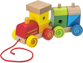 【送料無料】　木のおもちゃ　ブロックトレイン♪ K-10　対象年齢3歳から