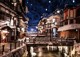 【送料無料】　ジグソーパズル 500ピース 日本風景 雪化粧の銀山温泉（山形）38x53cm 05-1054