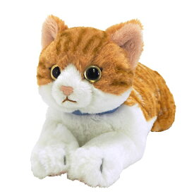 【送料無料】　ひざねこ ぬいぐるみ　チャシロ Sサイズ　全長約36cm P-7822　ぬいぐるみ 動物 アニマル　抱き枕