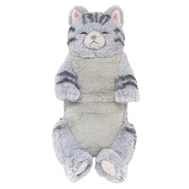 【送料無料】　ひざねこ すやすや　ぬいぐるみ　サバシロ　高さ約47cm　P-8222　ぬいぐるみ 動物 アニマル　抱き枕