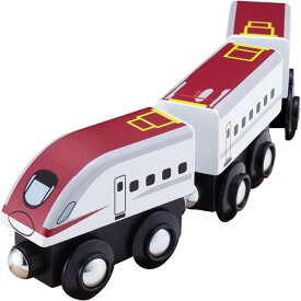 【送料無料】　moku TRAIN　E6系新幹線こまち 3両セット　木製玩具 木製おもちゃ 木製レール