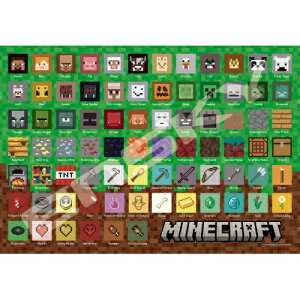 yz@WO\[pY 1000s[X MINECRAFT }CNtg Pi×el Icons 51×73.5cm 1000T-195
