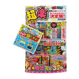 【送料無料】　超楽テモプラW　手持ち＋噴出花火　4576　(噴出 手持ち 線香 花火 はなび固めてポイ！付)