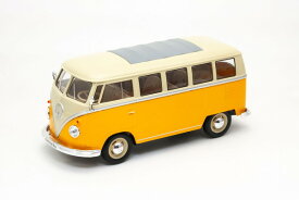 【送料無料】　WELLY 1/24 VW T1 バス 1963 イエロー 完成品ダイキャストミニカー WE22095Y1