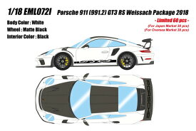 【●カタログ】【送料無料】　EIDOLON 1/18 ポルシェ 911 (991.2) GT3 RS ヴァイザッハパッケージ 2018 ホワイト 完成品ミニカー EML072I