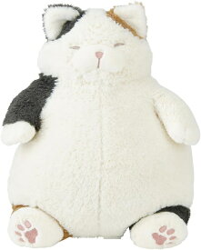 【送料無料】　抱き枕 ねこ肯定感 みけねこのさんま Mサイズ　全長約26cm　ぽっちゃり猫の抱き枕　ねこぬいぐるみ　ふかふか触感　猫好き　猫雑貨