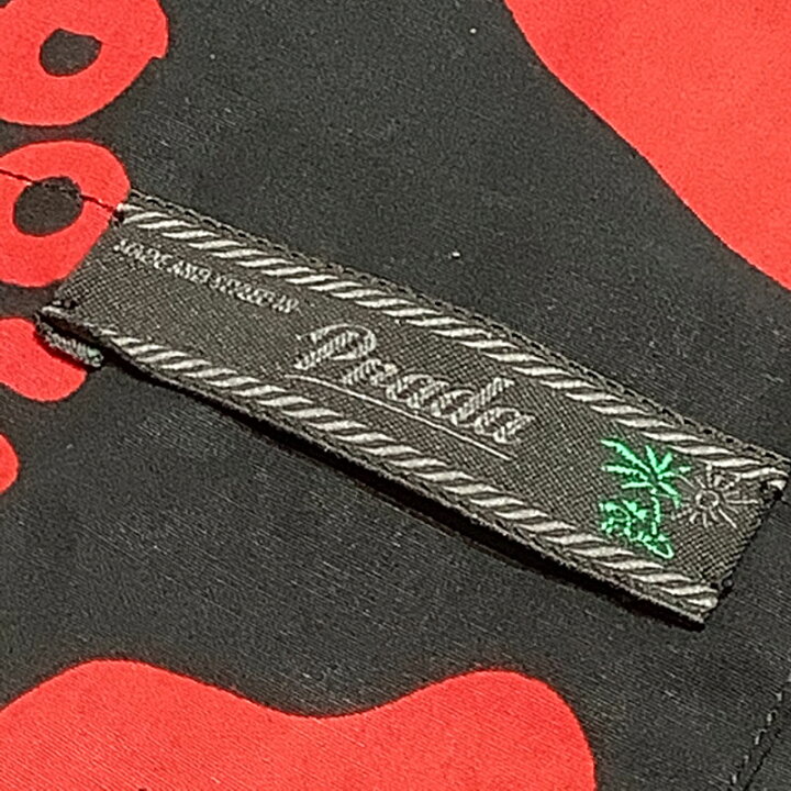 楽天市場】プラダ PRADA ハイビスカスシャツ UCM940 13SS ブラック  