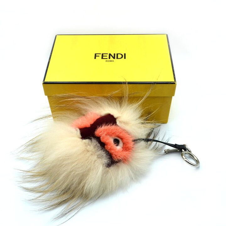 楽天市場 フェンディ Fendi モンスターチャーム バッグチャーム クリームベージュ キーホルダー レディース 中古 Okura おお蔵 楽天市場店