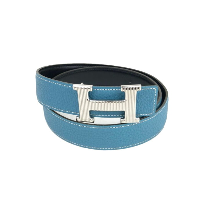 楽天市場】エルメス HERMES Hベルト □H刻印 ブルーラック/ブラック 
