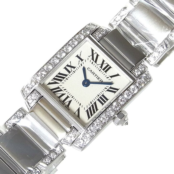楽天市場 カルティエ Cartier タンクフランセーズsm ダイヤモンド We1002sf クオーツ レディース 腕時計 中古 Okura おお蔵 楽天市場店