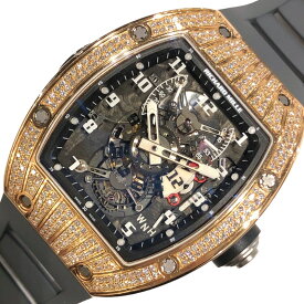 リシャール・ミル RICHARD MILLE トゥールビヨン デュアルタイムゾーン RM003 ブラック K18PG/ラバーベルト 自動巻き メンズ 腕時計【中古】