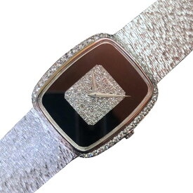 ピアジェ PIAGET メンズウォッチ K18WG ダイヤモンド 9765A6 ブラック メンズ 腕時計【中古】