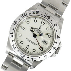 ロレックス ROLEX エクスプローラー2 白文字盤 X番 16570 SS 自動巻き メンズ 腕時計【中古】