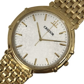セイコー SEIKO クレドール CREDOR ジュリ 無垢 GBAR022 ホワイト K18YG AT レディース 腕時計【中古】