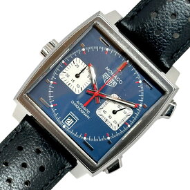 タグ・ホイヤー TAG HEUER モナコ キャリバー11 クロノグラフ スティーブ・マックイーン ブルー/シルバー文字盤 CAW211P.FC6356 ブルー/シルバー メンズ 腕時計【中古】