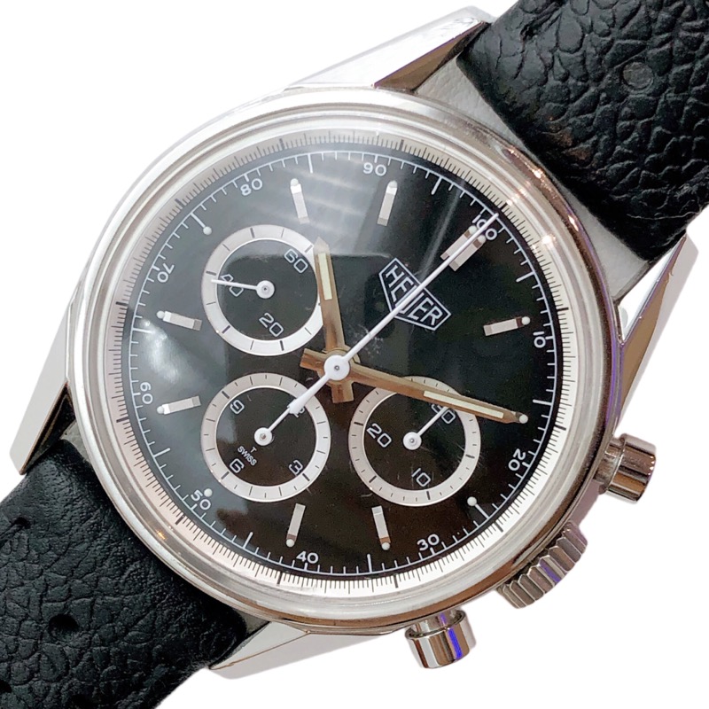 タグ・ホイヤー TAG HEUER カレラ　クラシック　クロノグラフ　復刻モデル CS3113 シルバー ブラック 手巻き ユニセックス 腕時計