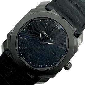 ブルガリ BVLGARI オクト オールブラックス 記念モデル BGO41BSBLD/AB ブラック SS(DLC加工)/革ベルト(社外) 自動巻き メンズ 腕時計【中古】
