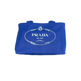 プラダ PRADA カナパ トート キャンパス ブルー レディース ハンドバッグ【中古】