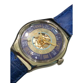 スウォッチ swatch トレゾールマジック シースルーバック SAZ101 ブルー/ミラー文字盤 自動巻き メンズ 腕時計【中古】