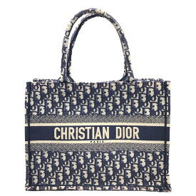 クリスチャン・ディオール Christian Dior ブックトート M1296ZRIW-M928 ネイビー オブリーク・キャンバス レディース トートバッグ【中古】